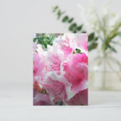 Fallende rosa Blumenblüten Postkarte (Stehend Vorderseite)