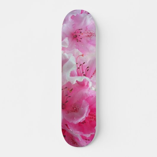 Fallende rosa Blumenblüten Skateboard (Vorne)