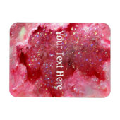 Fallende rosa Fee Crystals Magnet (Horizontal)