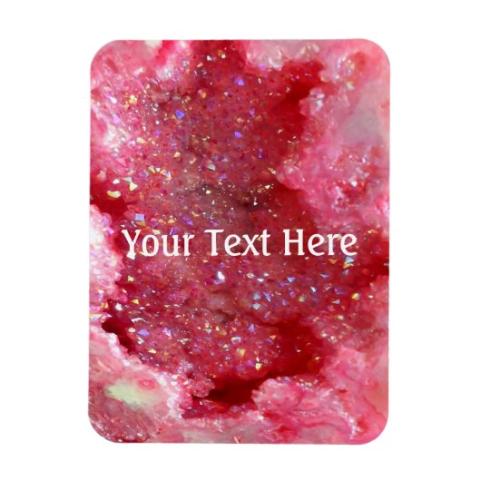 Fallende rosa Fee Crystals Magnet (Vertikal)