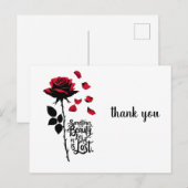 fallende Rose Postkarte (Vorne/Hinten)