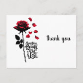 fallende Rose Postkarte (Vorderseite)