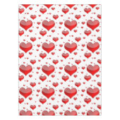 Fallende rote Herzen (Sie wählen Hintergrundfarbe) Tischdecke (Vorderseite)