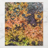 Fallende Rusty Sunset Stones Weinetikett (Einzelnes Label)