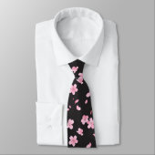 Fallende Sakura-Blüten Neck Tie Krawatte (Gebunden)