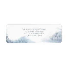 Fallende schneeblaue und weiße Hochzeit