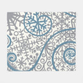 Fallende Schneeflocken Blizzard Fleece Blanket (Vorderseite (Horizontal))