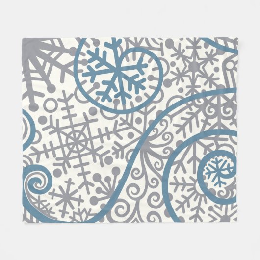 Fallende Schneeflocken Blizzard Fleece Blanket (Vorderseite (Horizontal))