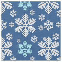 Fallende Schneeflocken Gemustert blau