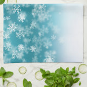 Fallende Schneeflocken ❄️ ❄️ Geschirrtuch (Gefaltet)