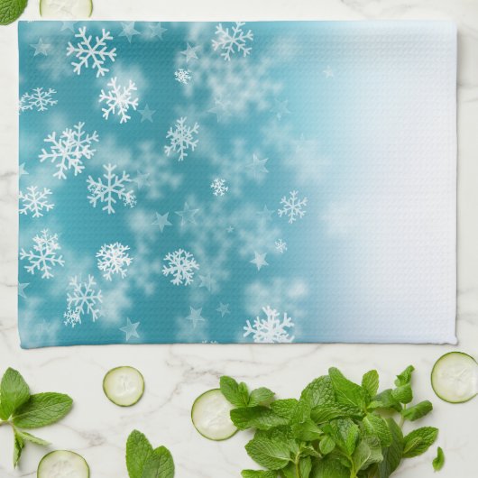Fallende Schneeflocken ❄️ ❄️ Geschirrtuch (Gefaltet)