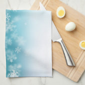 Fallende Schneeflocken ❄️ ❄️ Geschirrtuch (Viertel Falte)