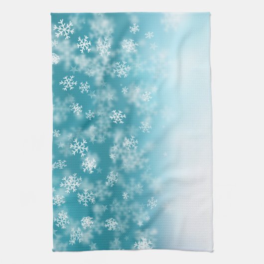 Fallende Schneeflocken ❄️ ❄️ Geschirrtuch (Vertikal)