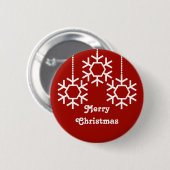 Fallende Schneeflocken-Taste, dunkelrot Button (Vorne & Hinten)