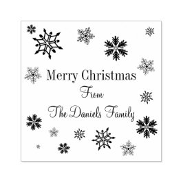 Fallende Schneeflocken Weihnachtsbaumkunst Briefma Gummistempel