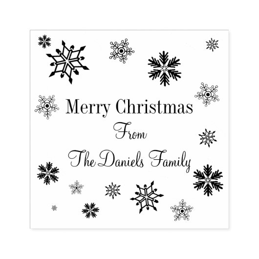 Fallende Schneeflocken Weihnachtsbaumkunst Briefma Gummistempel (Prägung)