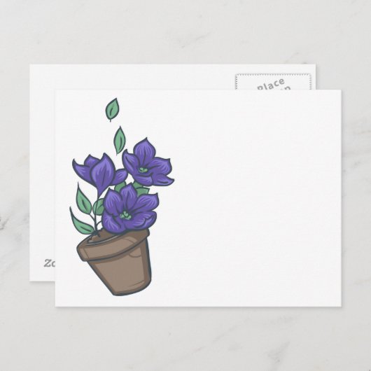Fallende Schüssel Petunias Postkarte (Vorne/Hinten)