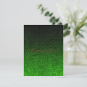 Fallende Schwarz/Grün-Glitzer-Gradient (Stehend Vorderseite)