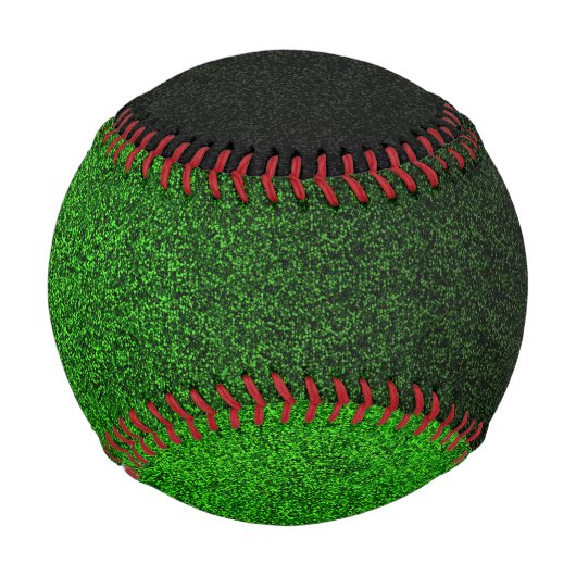 Fallende Schwarz/Grün-Glitzer-Gradient Baseball (Vorderseite)