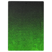 Fallende Schwarz/Grün-Glitzer-Gradient Klemmbrett (Rückseite)