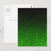 Fallende Schwarz/Grün-Glitzer-Gradient Postkarte (Vorne/Hinten)