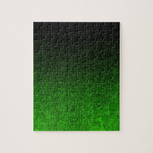 Fallende Schwarz/Grün-Glitzer-Gradient Puzzle (Vertikal)