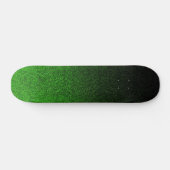 Fallende Schwarz/Grün-Glitzer-Gradient Skateboard (Horizontal)