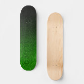 Fallende Schwarz/Grün-Glitzer-Gradient Skateboard (Vorderseite)