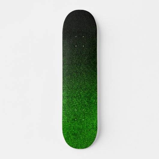 Fallende Schwarz/Grün-Glitzer-Gradient Skateboard (Vorne)