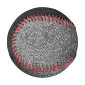 Fallende Silber- und Schwarz-Glitzer-Gradient Baseball (Vorderseite Links)