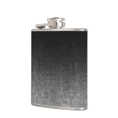 Fallende Silber- und Schwarz-Glitzer-Gradient Flachmann (Links)