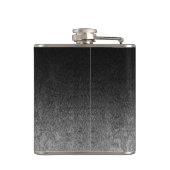 Fallende Silber- und Schwarz-Glitzer-Gradient Flachmann (Rückseite)