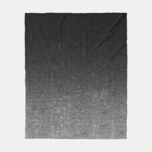 Fallende Silber- und Schwarz-Glitzer-Gradient Fleecedecke