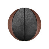 Fallende Silber- und Schwarz-Glitzer-Gradient Mini Basketball (Vertikal)