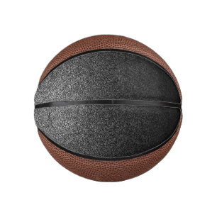 Fallende Silber- und Schwarz-Glitzer-Gradient Mini Basketball