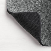 Fallende Silber- und Schwarz-Glitzer-Gradient Mousepad (Ecke)