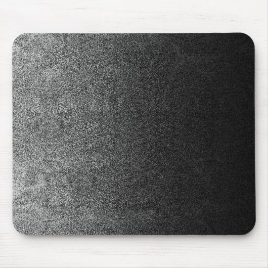 Fallende Silber- und Schwarz-Glitzer-Gradient Mousepad (Vorne)