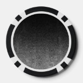 Fallende Silber- und Schwarz-Glitzer-Gradient Pokerchips (Rückseite)