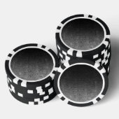 Fallende Silber- und Schwarz-Glitzer-Gradient Pokerchips (Stapel)