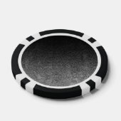 Fallende Silber- und Schwarz-Glitzer-Gradient Pokerchips (Einzeln)