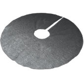 Fallende Silber- und Schwarz-Glitzer-Gradient Polyester Weihnachtsbaumdecke (Schrägansicht)