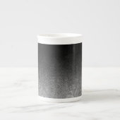 Fallende Silber- und Schwarz-Glitzer-Gradient Porzellantasse (Vorderseite)