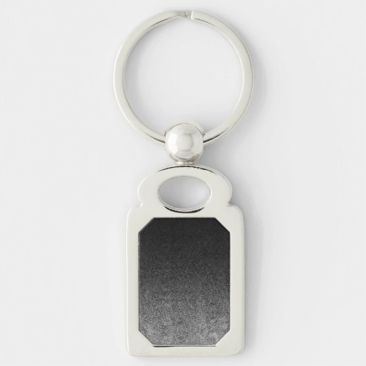 Fallende Silber- und Schwarz-Glitzer-Gradient Schlüsselanhänger (Vorderseite)