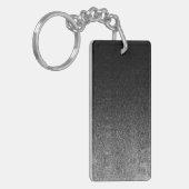Fallende Silber- und Schwarz-Glitzer-Gradient Schlüsselanhänger (Vorderseite links)