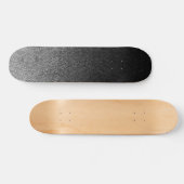 Fallende Silber- und Schwarz-Glitzer-Gradient Skateboard (Horizontal)