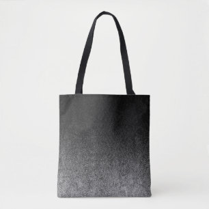 Fallende Silber- und Schwarz-Glitzer-Gradient Tasche