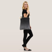 Fallende Silber- und Schwarz-Glitzer-Gradient Tasche (Am Model)