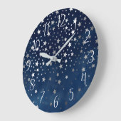 Fallende Silberstars Celestial Große Wanduhr (Winkel)