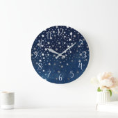 Fallende Silberstars Celestial Große Wanduhr (Zuhause)
