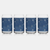 Fallende Silberstars Celestial Personalisiert Dosenglas (Hinten)